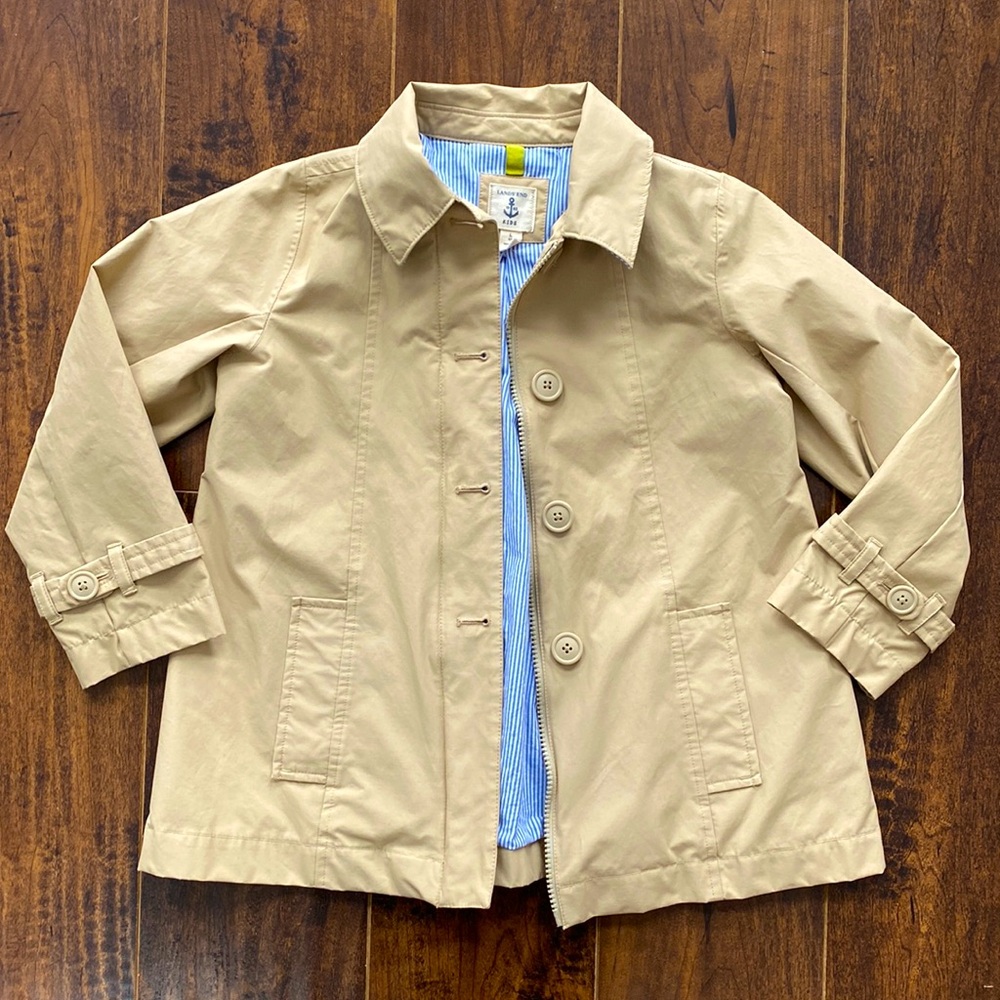 Girls Lands End khaki coat